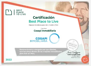 Certificado Best Place to Live 2022